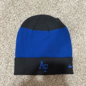 Nike Air Force Blue and Black Beanie